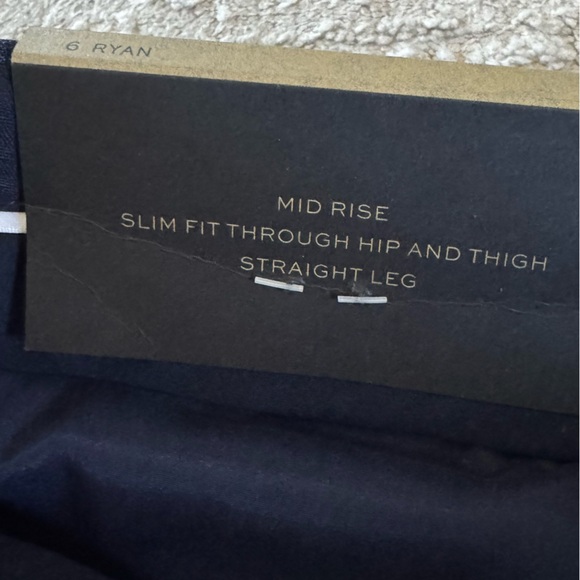 Banana Republic Ryan blue navy plaid wool trousers dress pants 6 new - Picture 8 of 13